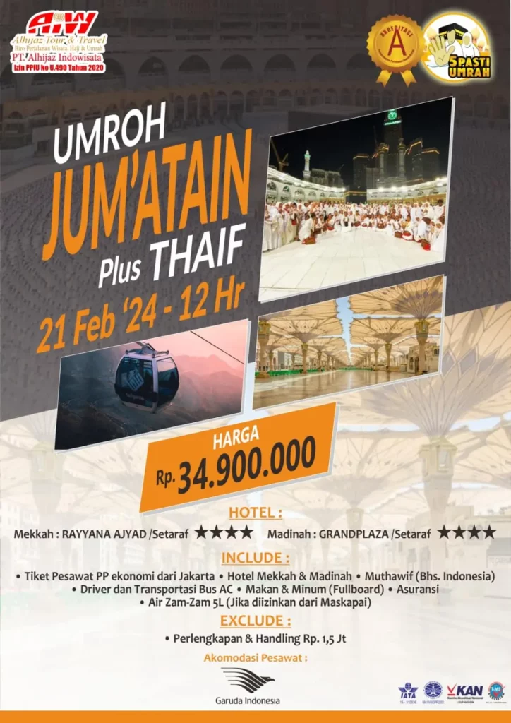 umroh jumatain plus taif