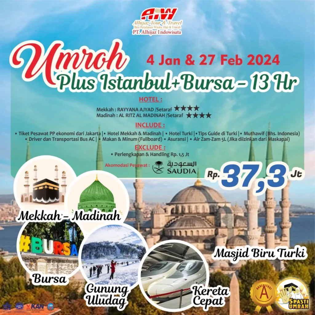 umroh plus turki kereta cepat