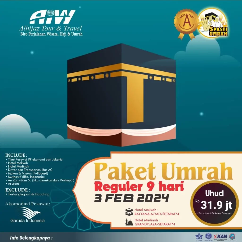 umroh reguler 9 hari